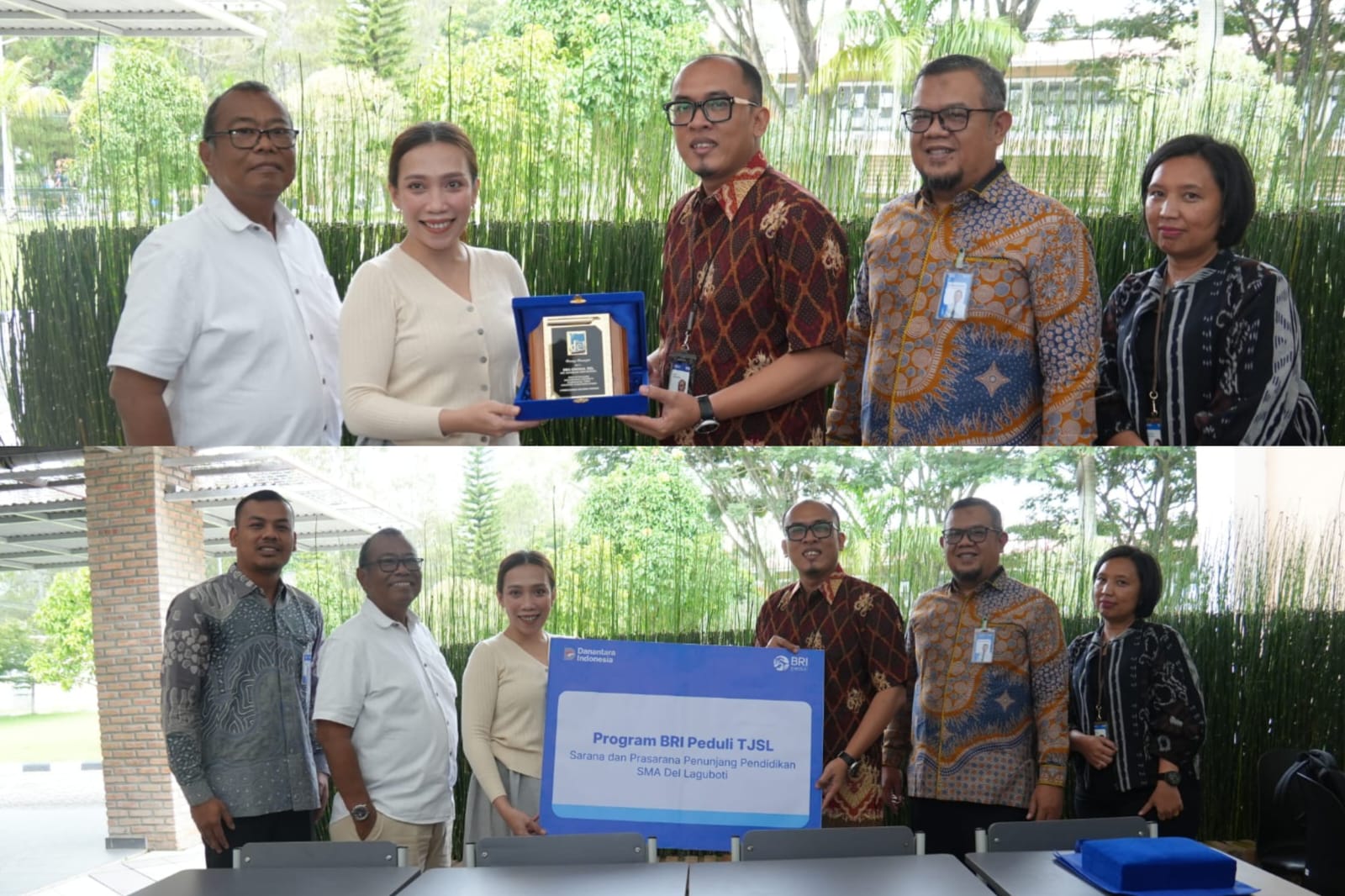 BRI Peduli TJSL Salurkan Bantuan Bangku dan Meja ke SMA Unggul DEL Laguboti